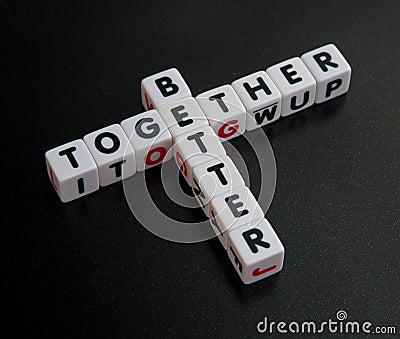 Better together; campaign slogan Stock Photo