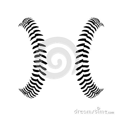 Baseball stitches vector design, softball Vector Illustration