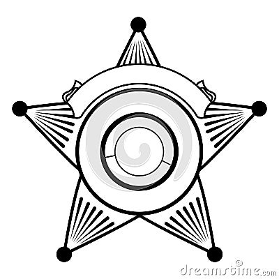 vector of Security Police badge, sheriff badge Vector Illustration