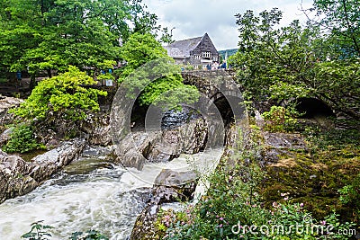 Betws-y-Coed in Snowdonia National Park in Wales, UK Stock Photo