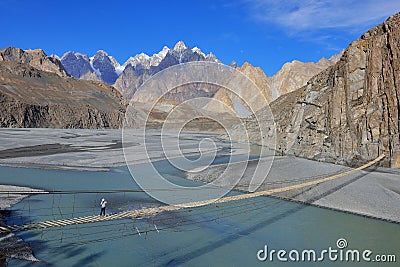 Beuatiful landscape of Northern Pakistan. Passu region. Karakorum mountains in Pakistan. Stock Photo