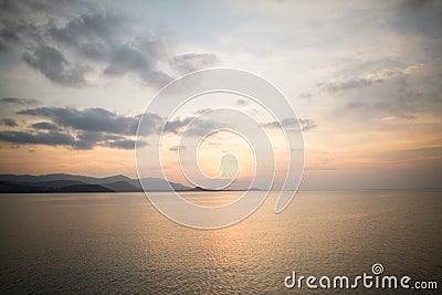 Beuatiful sunset at the sea nature background Stock Photo