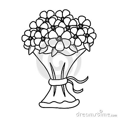 Beutiful flowers bouquet icon Vector Illustration