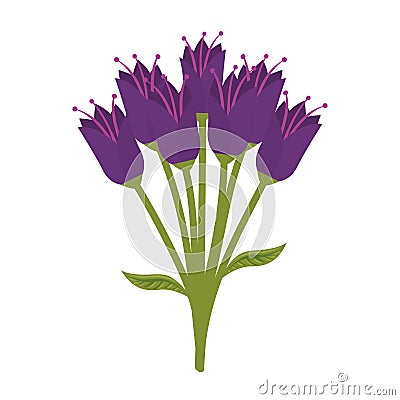 Beutiful flowers bouquet icon Vector Illustration