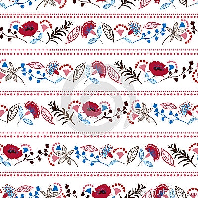 Beutiful gentle Liberty flower in stripe line seamless pattern , Stock Photo