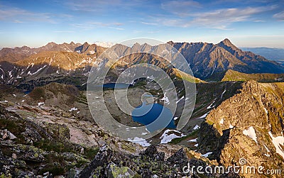 Beutiful Tatras nature summer landcape with mountain and lake Stock Photo