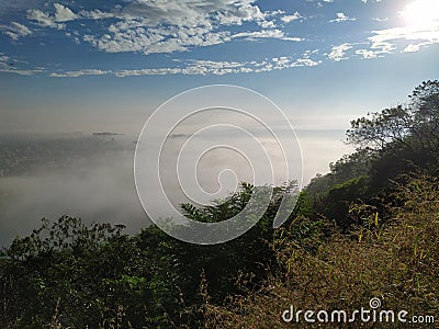 A beutyful coulds with bright sun Stock Photo