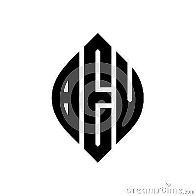 BEV circle letter logo design with circle and ellipse shape. BEV ellipse letters with typographic style. The three initials form a Vector Illustration