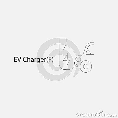 BEV,EV,Battery Electric Vehicle Icon.Electric car icon and charger station. Battery power plug.Home Charging.Solid State Battery. Stock Photo