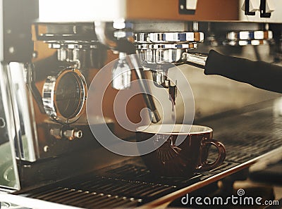 Beverage Barista Steam Coffee Chill Awakening Concept Stock Photo