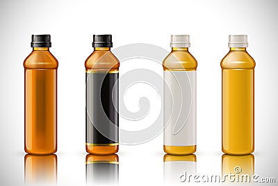 Beverage bottle mockup Vector Illustration