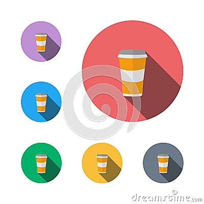 Beverage coffee sign icon symbol flat graphic symbol Stock Photo