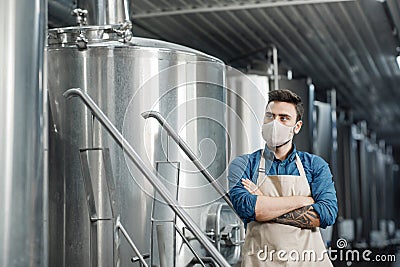 Beverage production, beer business and covid-19 quarantine Stock Photo