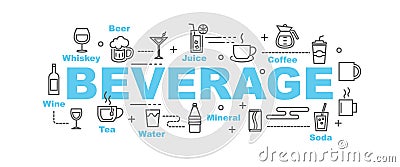 Beverage vector banner Vector Illustration