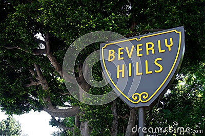 Beverly Hills Sign Editorial Stock Photo