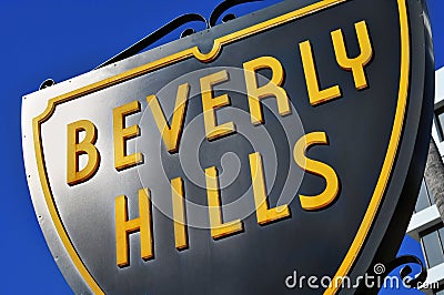 Beverly Hills sign Editorial Stock Photo