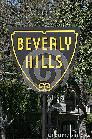 Beverly Hills Sign Editorial Stock Photo