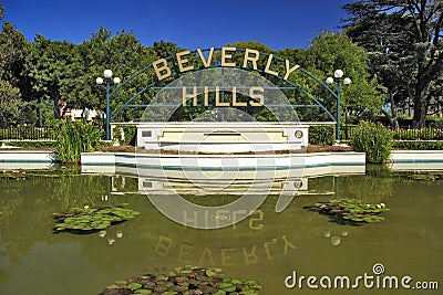 USA - Los Angeles - Beverly hills sign Editorial Stock Photo