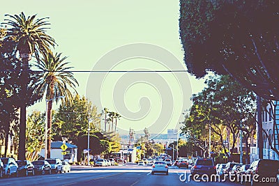 Beverly Hills in vintage tone effect Stock Photo