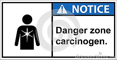 Beware of carcinogens Please. be careful of chemical hazards.,sign notice. Vector Illustration