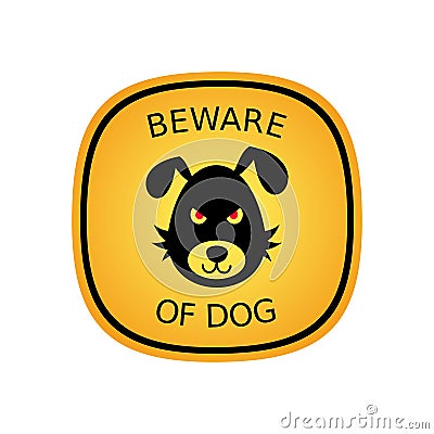 Beware of dog Vector Illustration