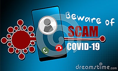 Beware of scam related to Coronavirus Covid-19 Stock Photo