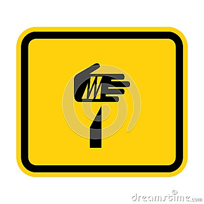 Beware Sharp Elements Symbol Isolate On White Background,Vector Illustration Vector Illustration
