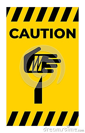 Beware Sharp Elements Symbol Isolate On White Background,Vector Illustration Vector Illustration