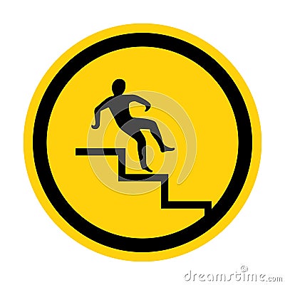 Beware Step Symbol Isolate On White Background,Vector Illustration EPS.10 Vector Illustration