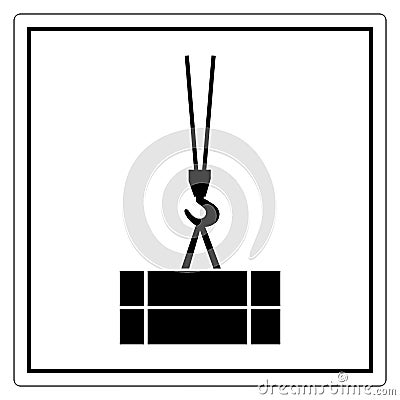 Beware Suspended Load Symbol Sign ,Vector Illustration, Isolate On White Background Label. EPS10 Vector Illustration