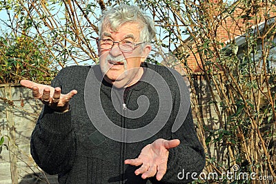 Bewildered or puzzled senior man. Stock Photo