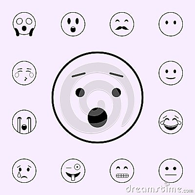 bewilderment icon. Emoji icons universal set for web and mobile Stock Photo