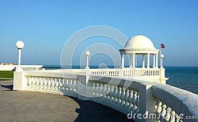 Bexhill-on-Sea. King George V Colonnade domed shelter Editorial Stock Photo