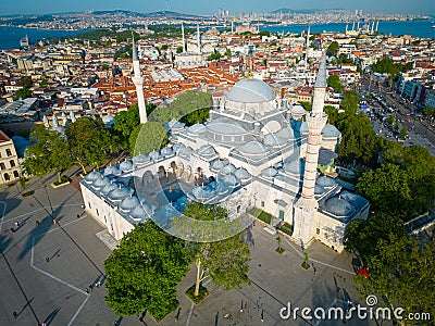 Beyazit Mosque aerial view, Istanbul, Turkey Stock Photo