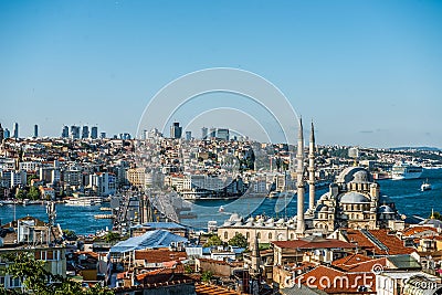 High angle aerial view of Eminonu Stock Photo