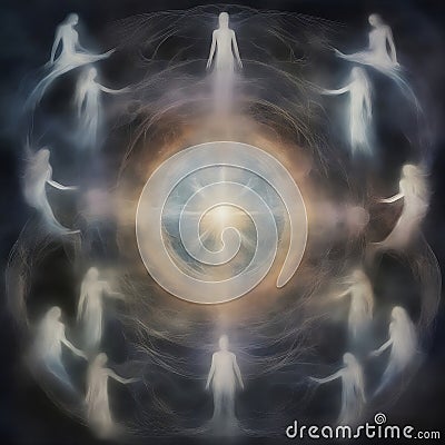 Beyond Mortal Coil: Mysticism's Soulful Unveiling Stock Photo