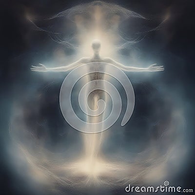 Beyond Mortal Coil: Mysticism's Soulful Unveiling Stock Photo