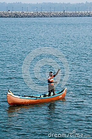 Beypore beach is a just few kms away from the Kozhikode town Editorial Stock Photo