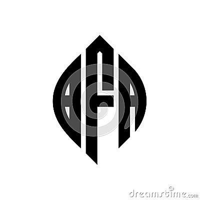 BFA circle letter logo design with circle and ellipse shape. BFA ellipse letters with typographic style. The three initials form a Vector Illustration