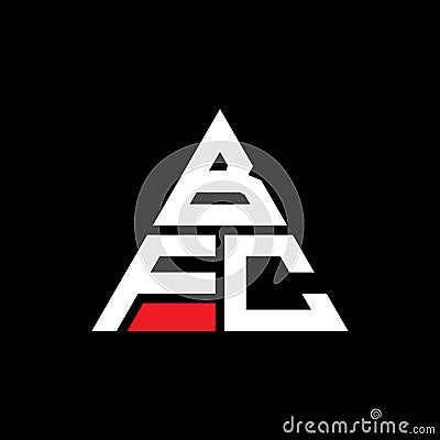 BFC triangle letter logo design with triangle shape. BFC triangle logo design monogram. BFC triangle vector logo template with red Vector Illustration