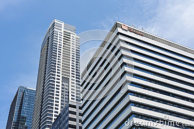 BGC, Taguig, Metro Manila, Philippines - Office buildings and tall residential condos dot the skyline Editorial Stock Photo