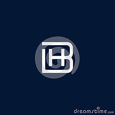 BH / HB logo . modern clear line style Stock Photo