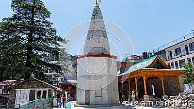 Bhagsunag Temple, dedicated to Lord Shiva, is situated in the Bhagsunag village near McLeodganj Editorial Stock Photo