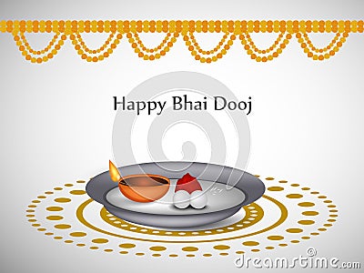 Bhai Dooj background Vector Illustration