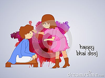 Bhai Dooj background Vector Illustration