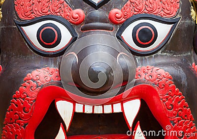 Bhairab Mask from Nepal Stock Photo