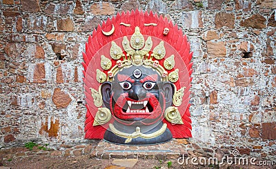 Bhairab Mask from Nepal Stock Photo