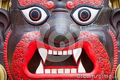 Bhairab Mask from Nepal Stock Photo