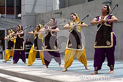 Bhangra Dancers Editorial Stock Photo