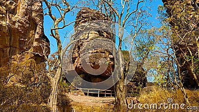Bhimbetka Caves An Accidental Rock Shelters of Bhimbetka Editorial Stock Photo